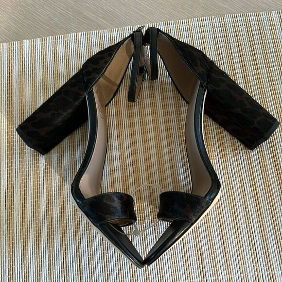 Sam Edelman Women's Yaro Dress Sandal, LEOPARD HAIR LEATHER, size 10, NWOT - Picture 2 of 13